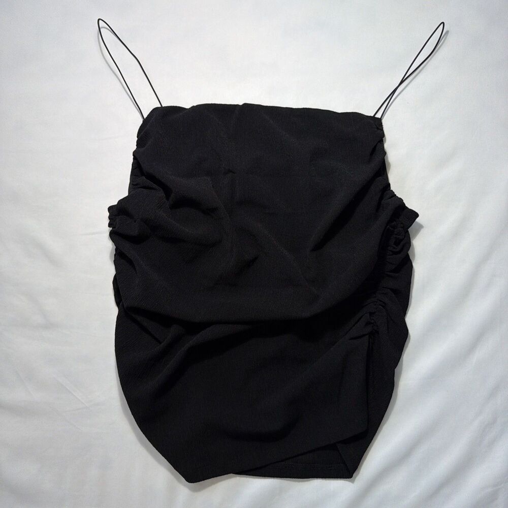 NWT H&M Women’s Ruched Black Tank Size Large
